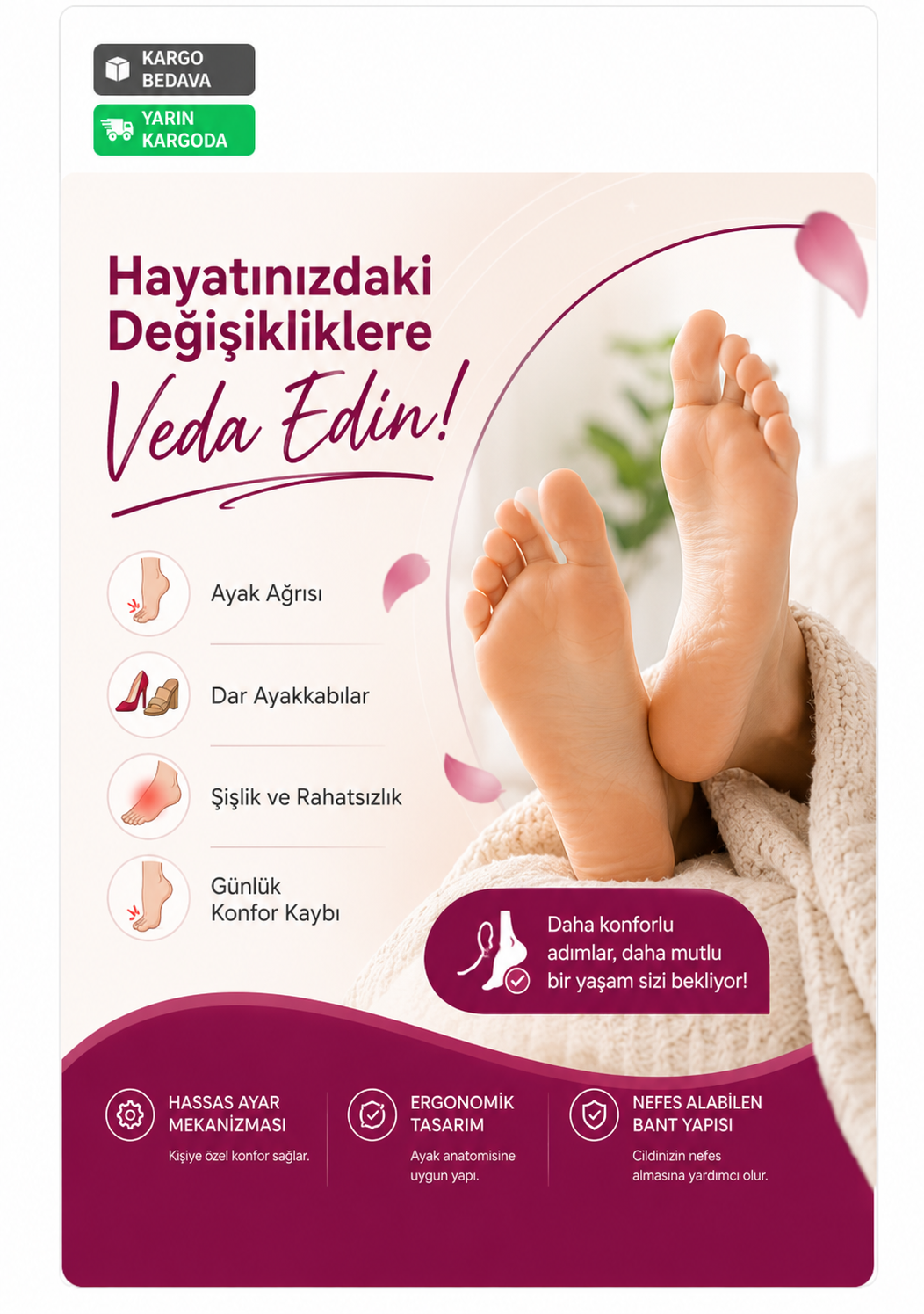 Profesyonel Halluks Valgus Ayak Başparmağı Düzeltici – Ayarlanabilir Ortopedik Ayak Aparatı